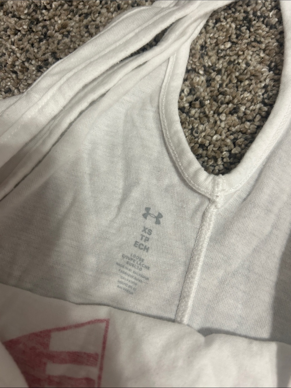 Under Armour White Tank with Blue Sports Bra and Blue Shorts Set - Picture 10 of 11